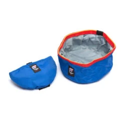 American Dog Stowabowl H2O Travel Dog Bowl Made In USA, Blue
