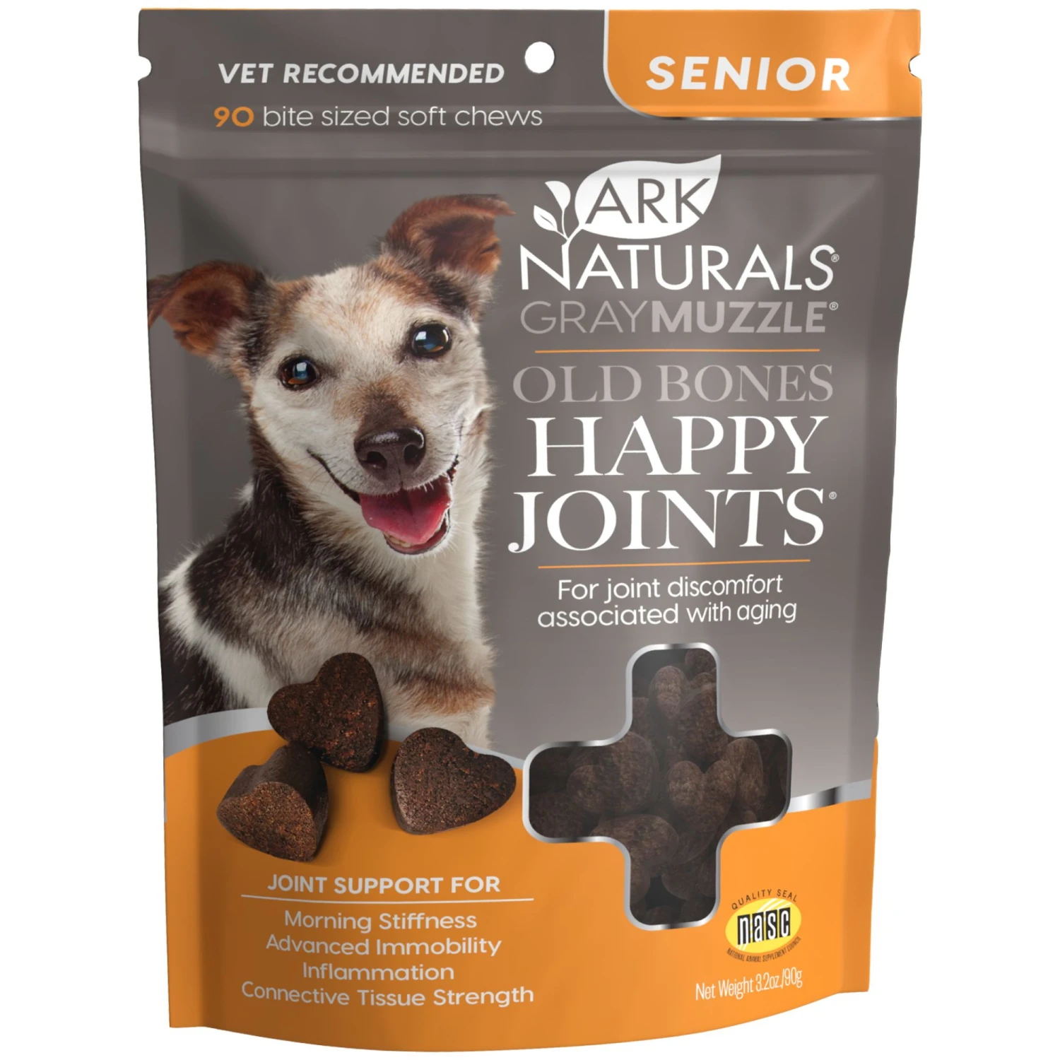 Ark Naturals Gray Muzzle Joint Health Senior Dog Treats, 90 Count