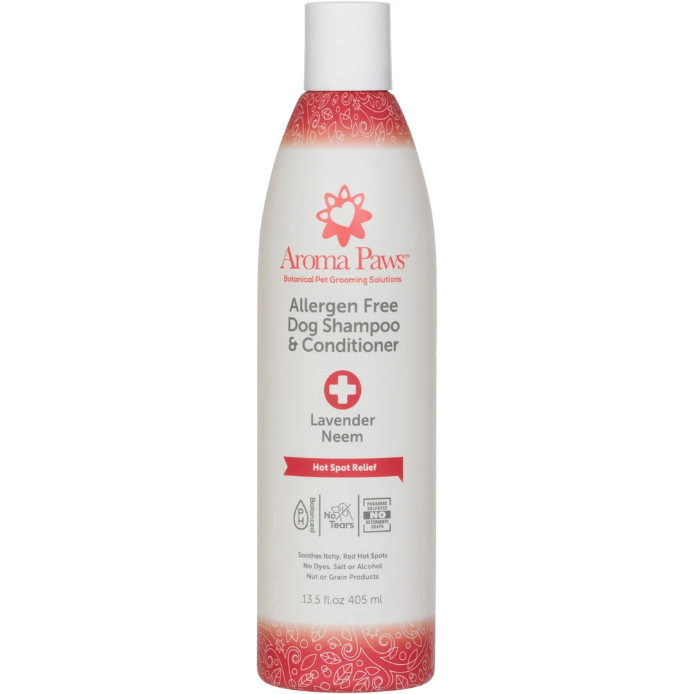 Aroma Paws Allergen Free Hot Spot Relief Dog Shampoo And Conditioner, 13.5-oz