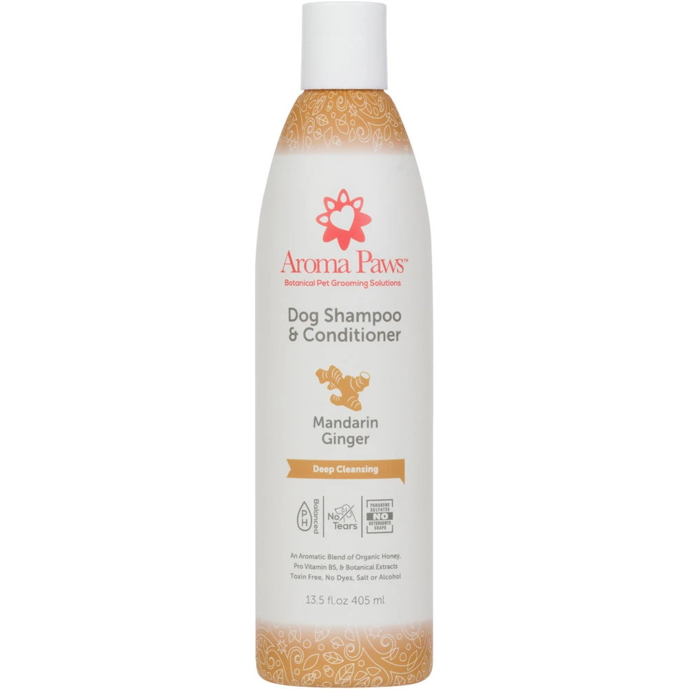 Aroma Paws Mandarin Ginger Dog Shampoo And Conditioner, 13.5-oz