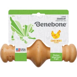 Benebone Chicken Flavor Zaggler Dog Chew Toy, Made In USA, Large