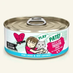 BFF Play Pate Lovers Duck & Tuna Trickster Wet Cat Food, 5.5-oz Cans, Case Of 8