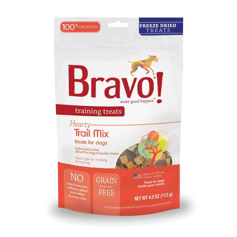 Bravo! Training Treats Trail Mix Freeze-Dried Dog Treats, 4-oz Bag