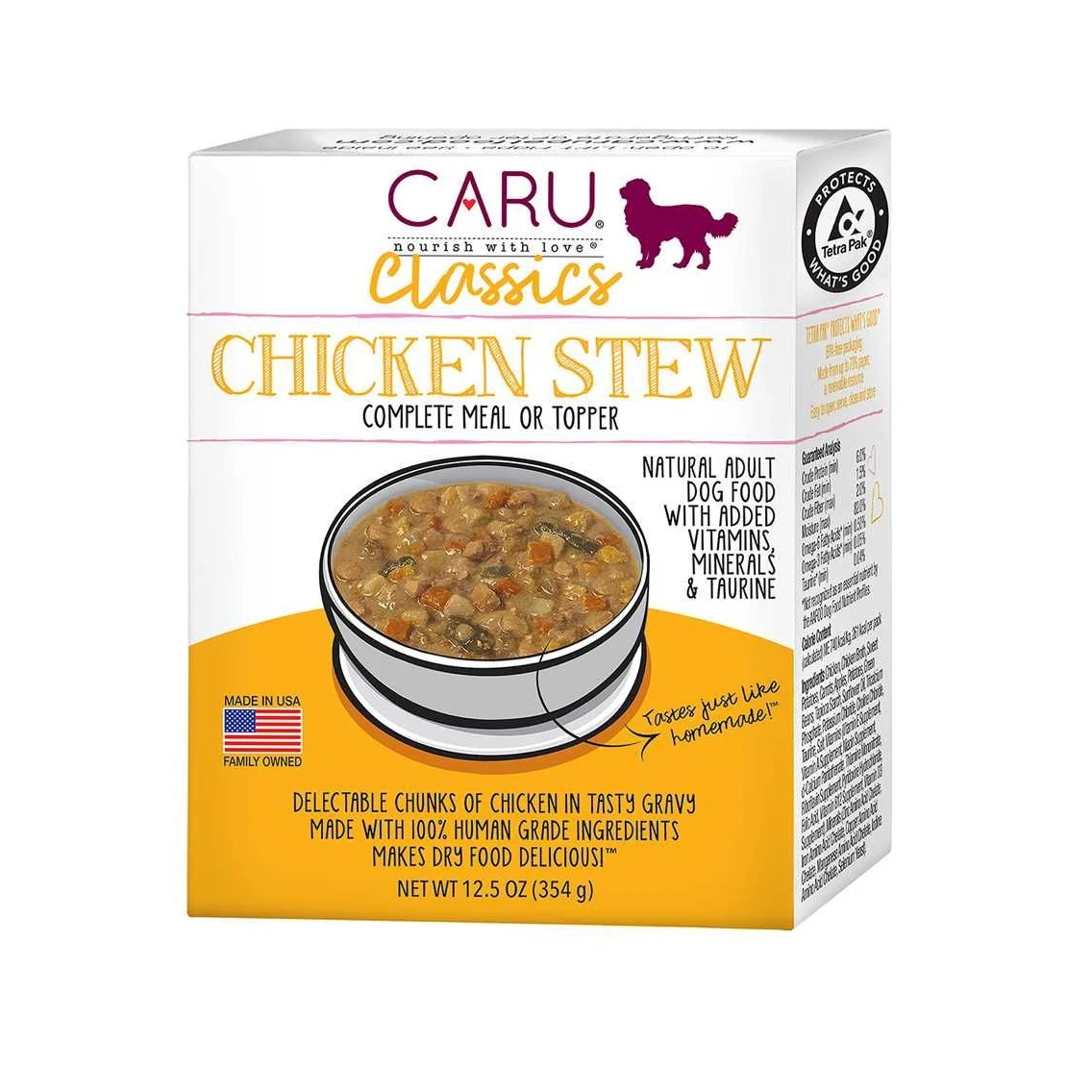 Caru Classic Chicken Stew Grain-Free Wet Dog Food, 12.5-oz, Case Of 12