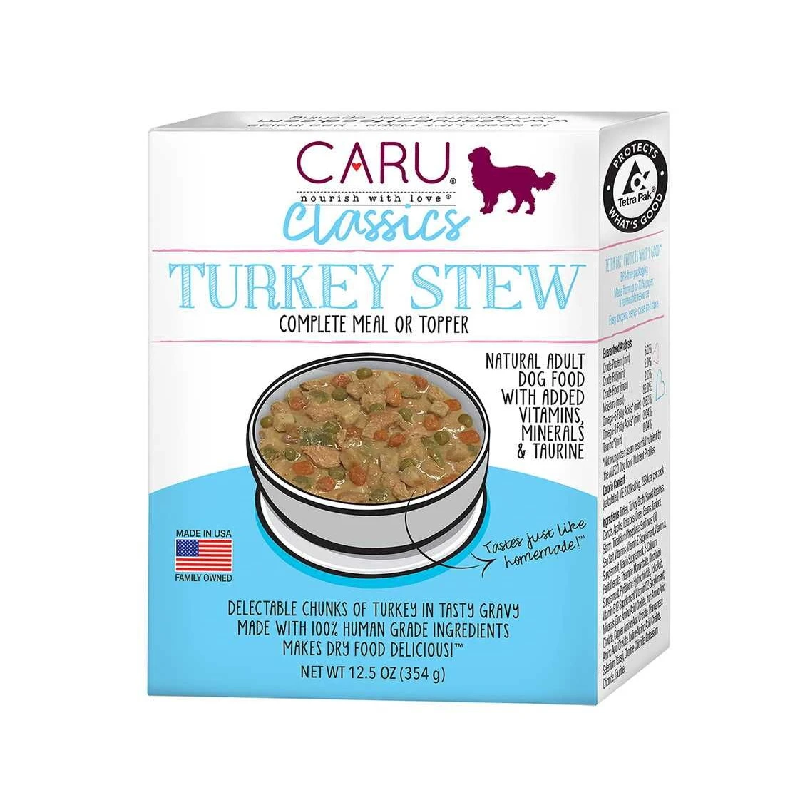 Caru Classic Turkey Stew Grain-Free Wet Dog Food, 12.5-oz, Case Of 12