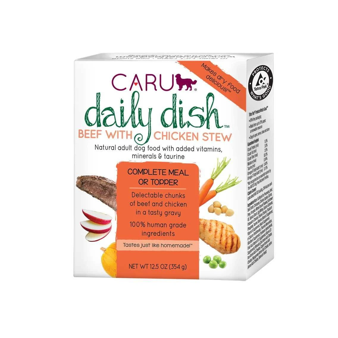 Caru Daily Dish Beef With Chicken Stew Grain-Free Wet Dog Food, 12.5-oz, Case Of 12