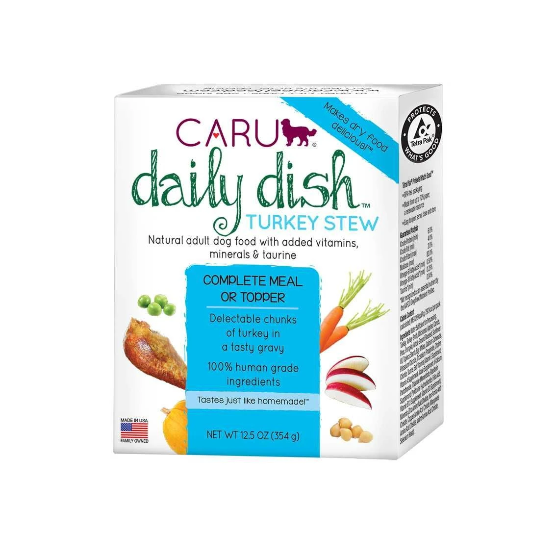 Caru Daily Dish Turkey Stew Grain-Free Wet Dog Food, 12.5-oz, Case Of 12