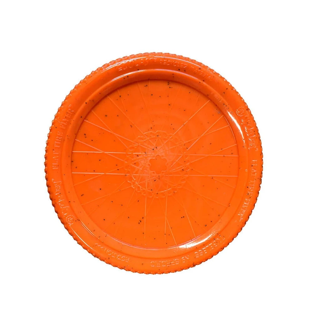 Cycle Dog Flat Tire Flyer Frisbee Dog Toy, Orange
