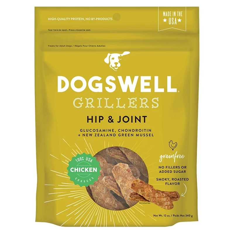 Dogswell Hip & Joint Grillers Grain-Free Chicken Recipe For Dogs, 12-oz Bag