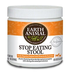 Earth Animal Stop Eating Stool Digestive Support Supplement For Dogs & Cats, 8-oz Container