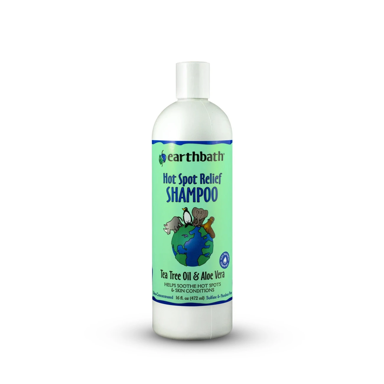Earthbath Hot Spot Relief Tea Tree & Aloe Dog & Cat Shampoo, 16-oz Bottle