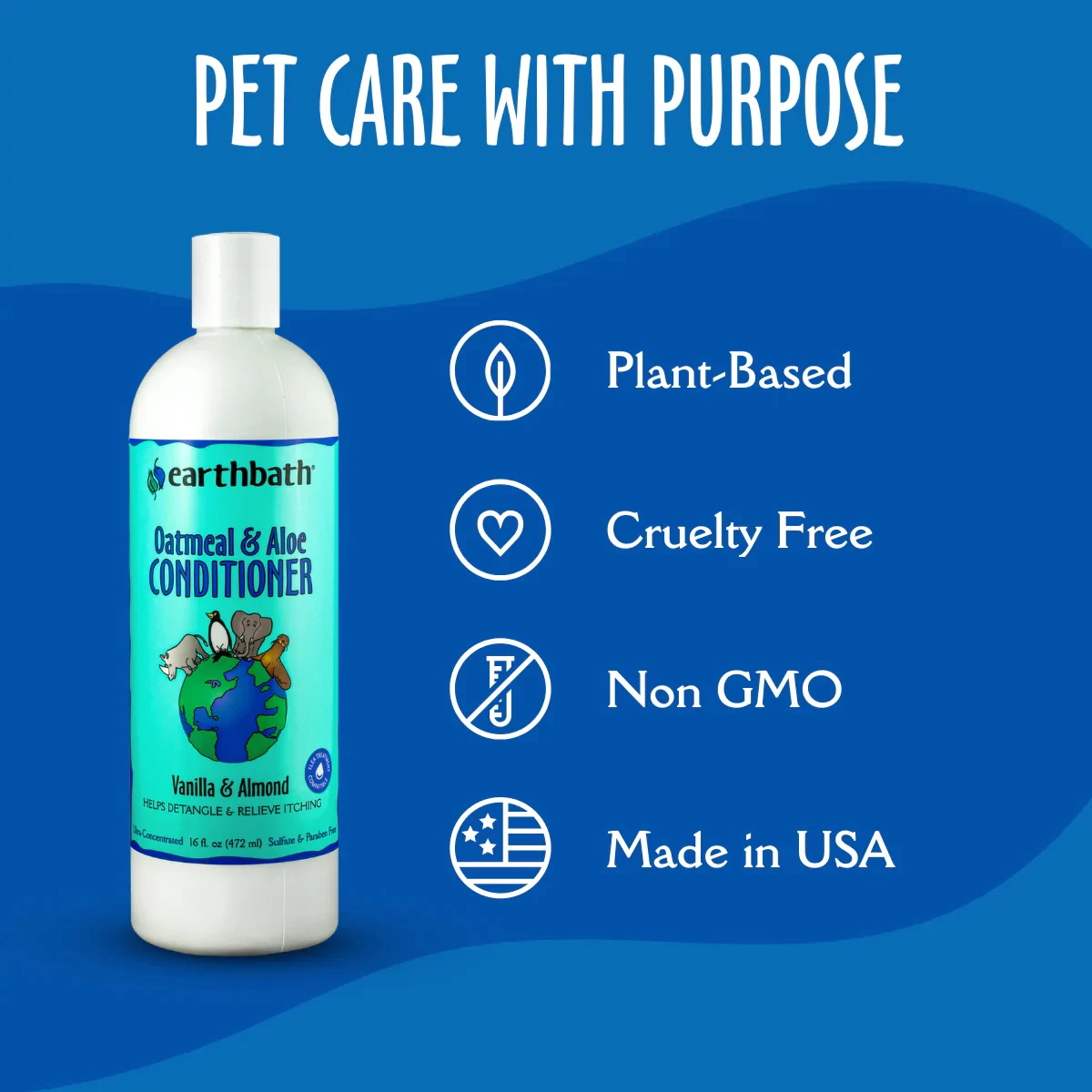 Earthbath Oatmeal & Aloe Dog & Cat Conditioner, 16-oz Bottle - Image 4