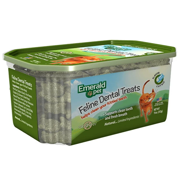 Emerald Pet Feline Dental Treats With Catnip Cat Treats, 11-oz - Image 2