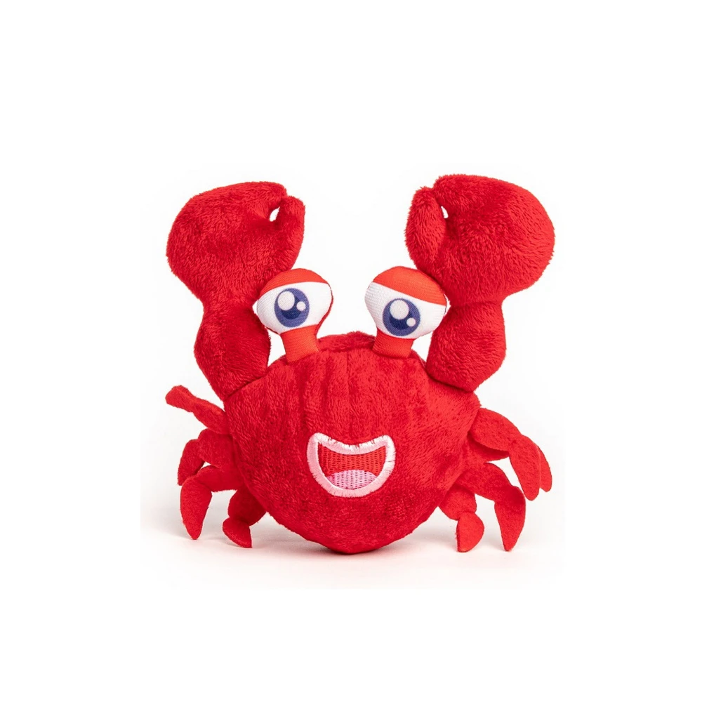 Fabdog Faball Crab Plush Squeaker Dog Toy, Small
