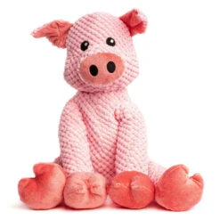 Fabdog® Floppy Pig Plush Squeaker Dog Toy, Large