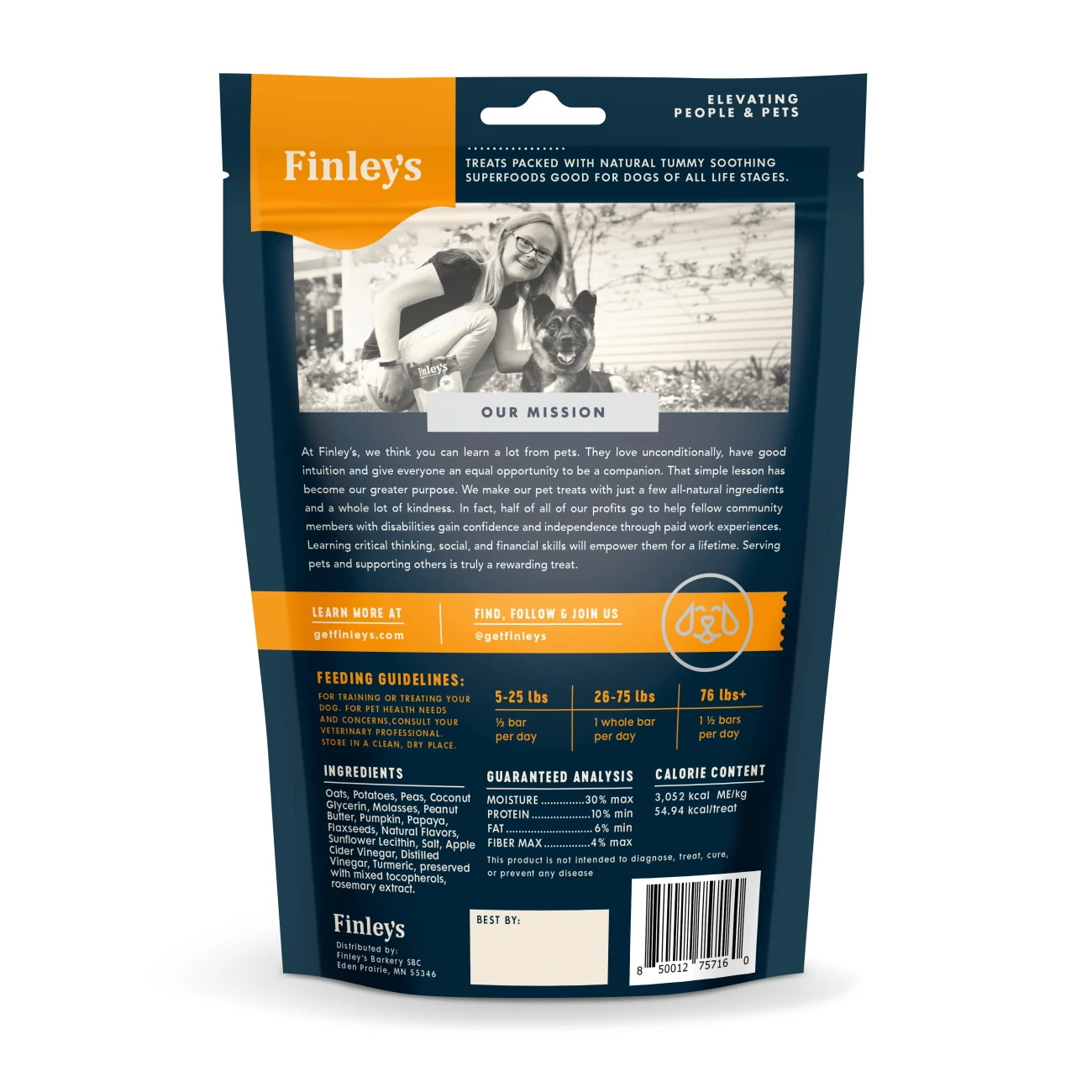 Finley's Happy Belly Soft Chew Bars Dog Treats, 16-oz Bag - Image 2