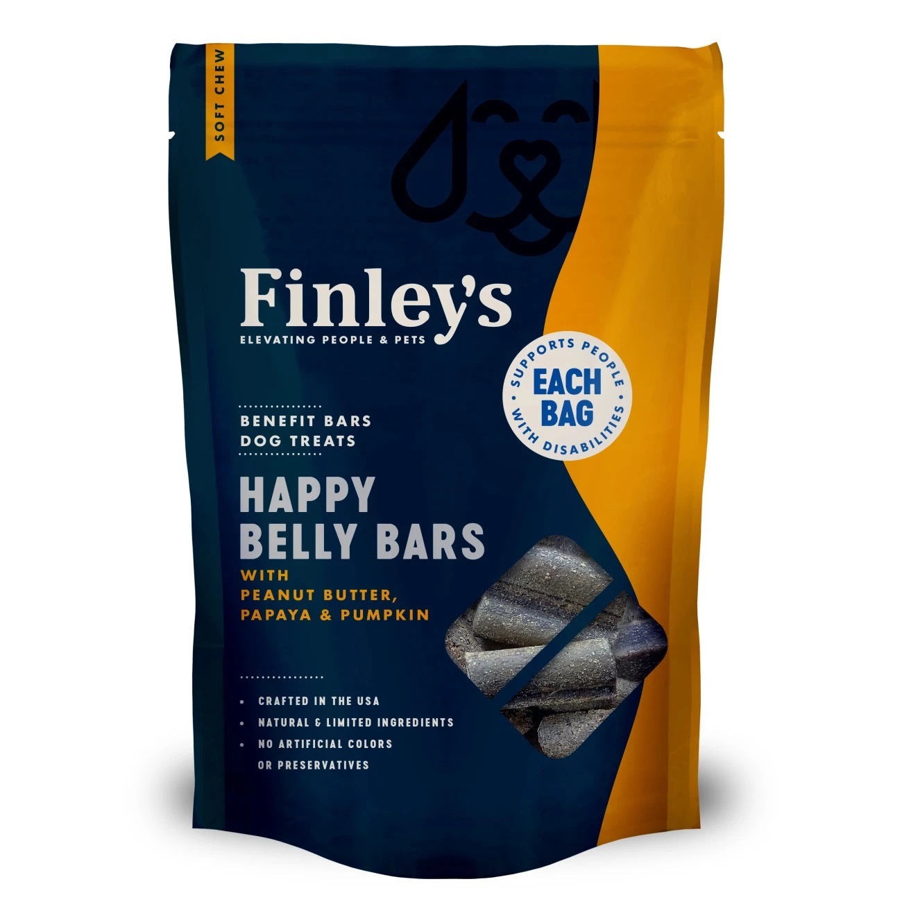 Finley's Happy Belly Soft Chew Bars Dog Treats, 16-oz Bag