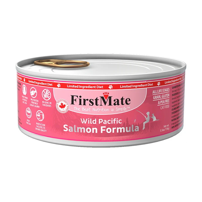 Firstmate Salmon Formula Limited Ingredient Grain-Free Canned Cat Food, 5.5-oz, Case Of 24