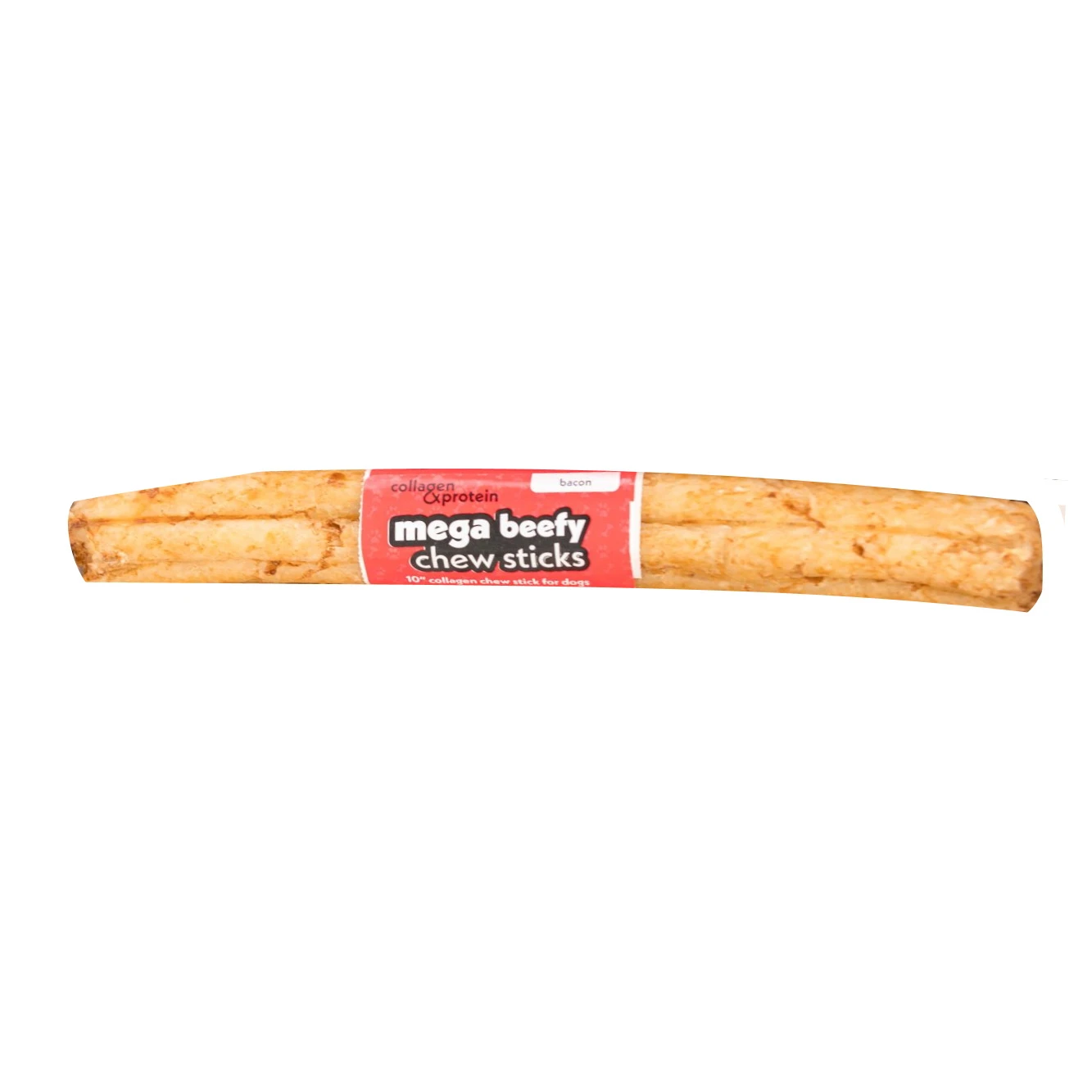 Frankly Pet USA Mega Beefy Chew Sticks Bacon Recipe Dog Treat, 10-11 Inch, Pack Of 12
