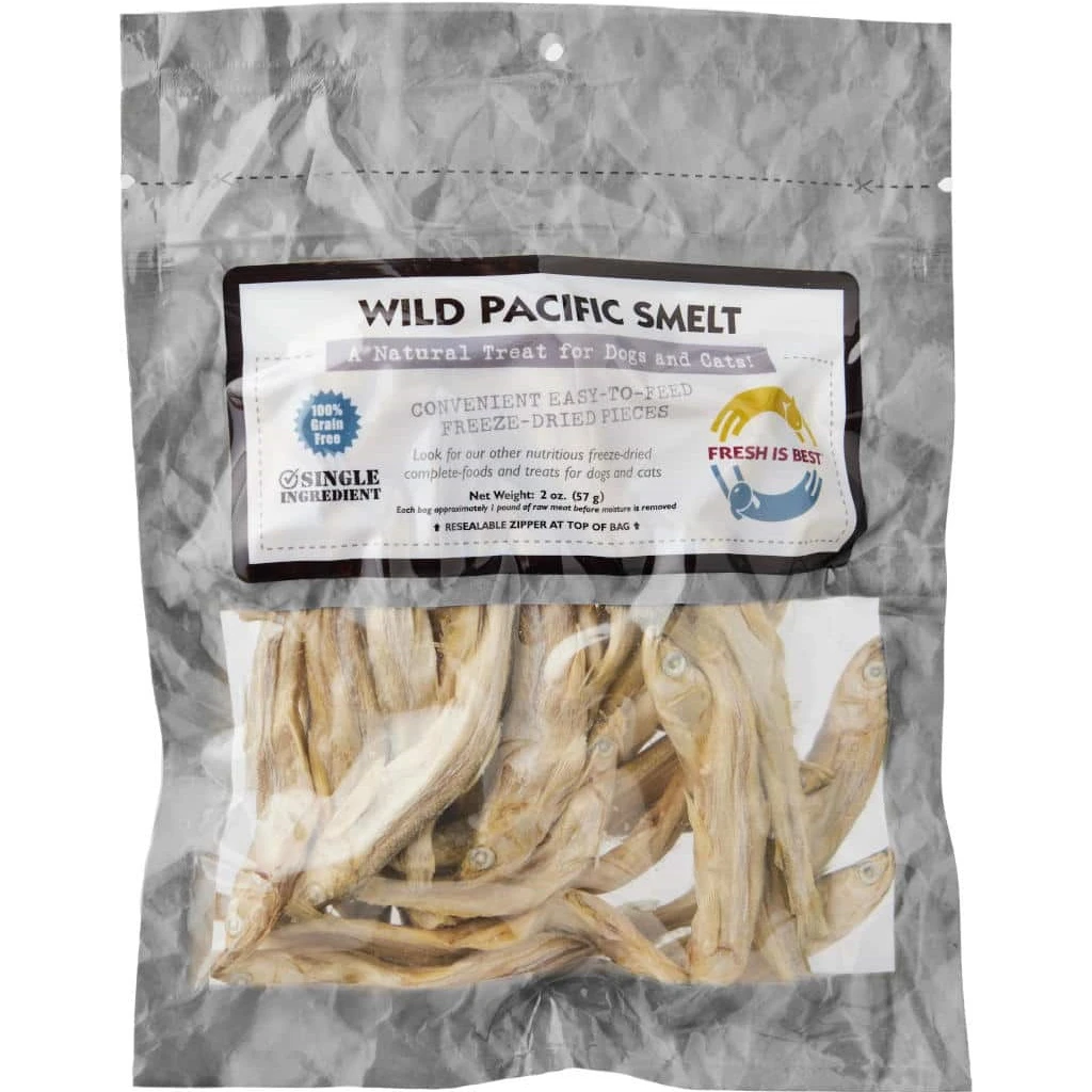 Fresh Is Best Freeze-Dried Wild Pacific Smelt Dog Treats, 2-oz Bag