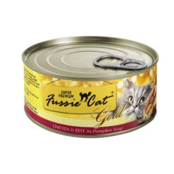 Fussie Cat Super Premium Chicken & Beef In Pumpkin Soup Canned Cat Food, 2.82-oz, Case Of 24