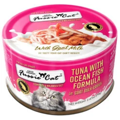 Fussie Cat Tuna With Ocean Fish In Goat Milk Gravy Wet Cat Food, 2.47-oz, Case Of 24