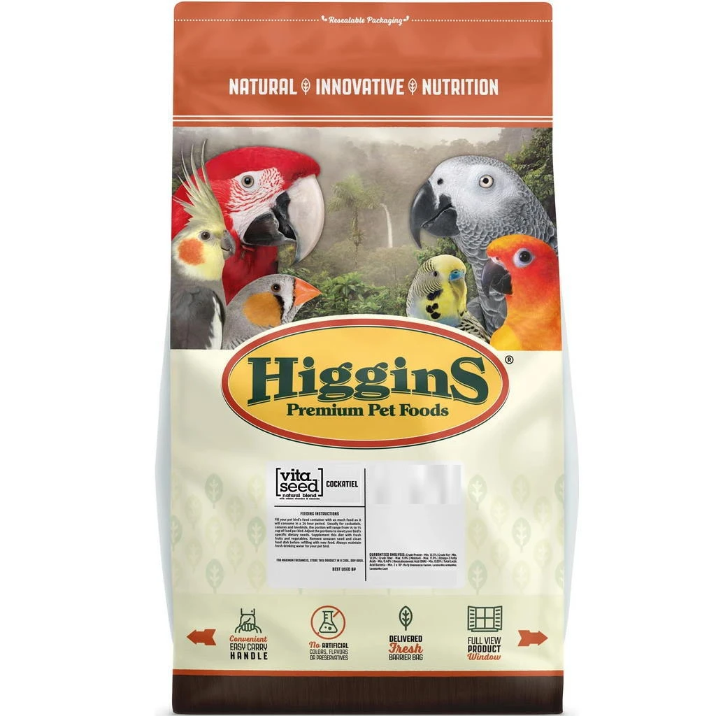 Higgins Vita Seed Cockatiel Food, 25-lb Bag