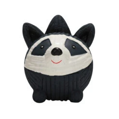 HuggleHounds Ruff-Tex Raccoon Squeaky Dog Toy, Large
