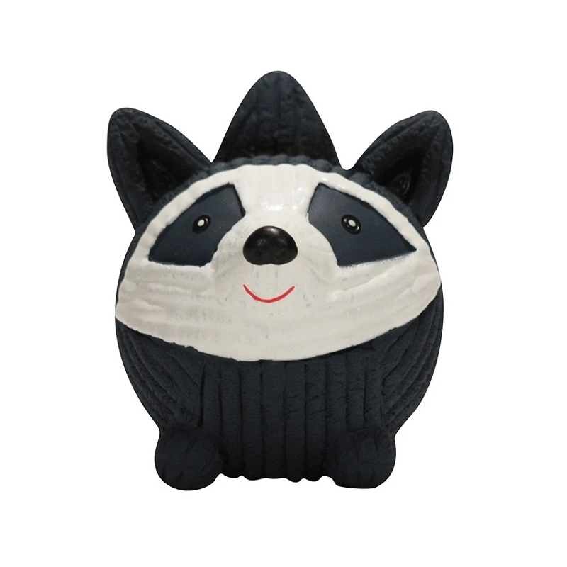 HuggleHounds Ruff-Tex Raccoon Squeaky Dog Toy, Large