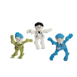 Hugglehounds Wee Dog People Knotties Dog Toys, Wee Size, Pack Of 3 Toys