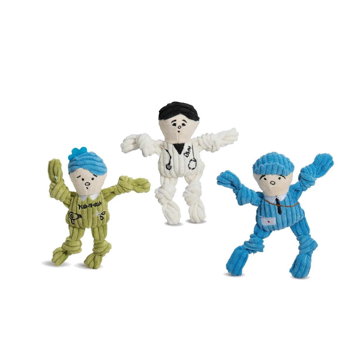 Hugglehounds Wee Dog People Knotties Dog Toys, Wee Size, Pack Of 3 Toys