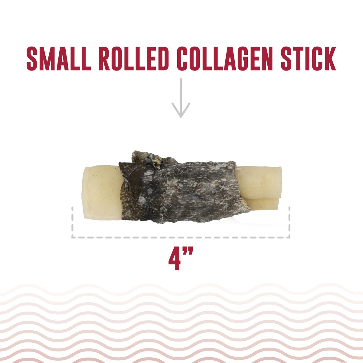 Icelandic+ Hand Wrapped Rolled Collagen Stick With Cod Skin Dog Treats, 4-Inch, 12-ct Case - Image 4