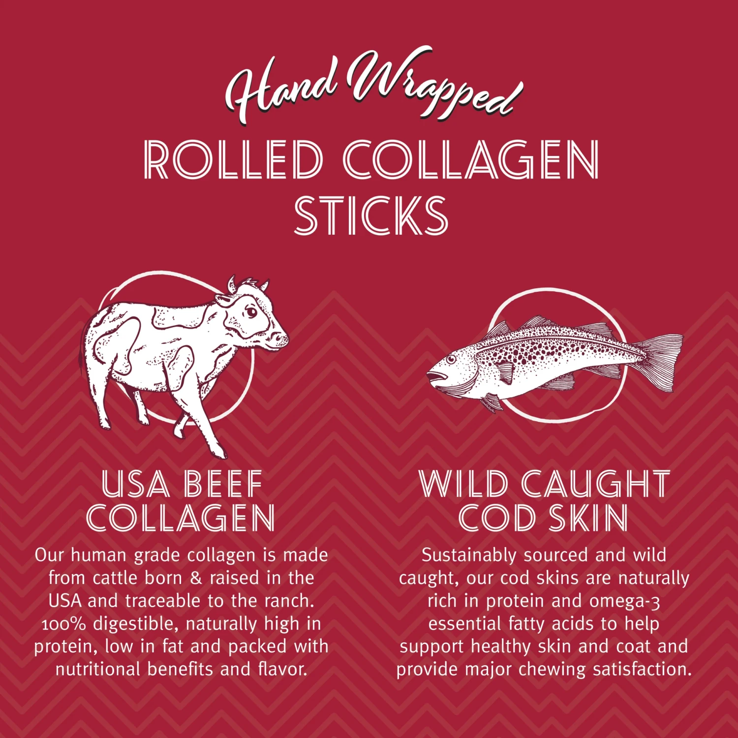 Icelandic+ Hand Wrapped Rolled Collagen Stick With Cod Skin Dog Treats, 4-Inch, 12-ct Case - Image 5