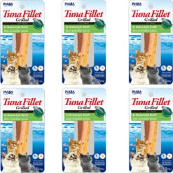 Inaba Grain-Free Grilled Tuna Fillet In Homestyle Broth Cat Treat, 0.52-oz Pouch, Pack Of 6