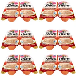Inaba Twin Packs Tuna & Chicken Recipe Grain-Free Cat Food Topper, 1.4-oz, Case Of 6, 2-Packs
