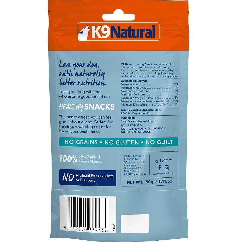 K9 Natural Green Mussel Bites Freeze-Dried Dog Treats - Image 2