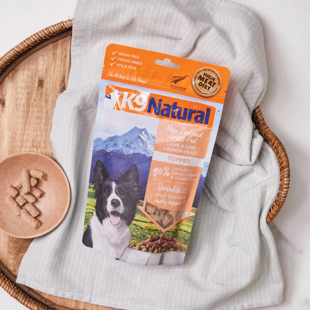 K9 Natural Lamb & King Salmon Feast Freeze-Dried Dog Food Topper, 3.5-oz Bag - Image 3