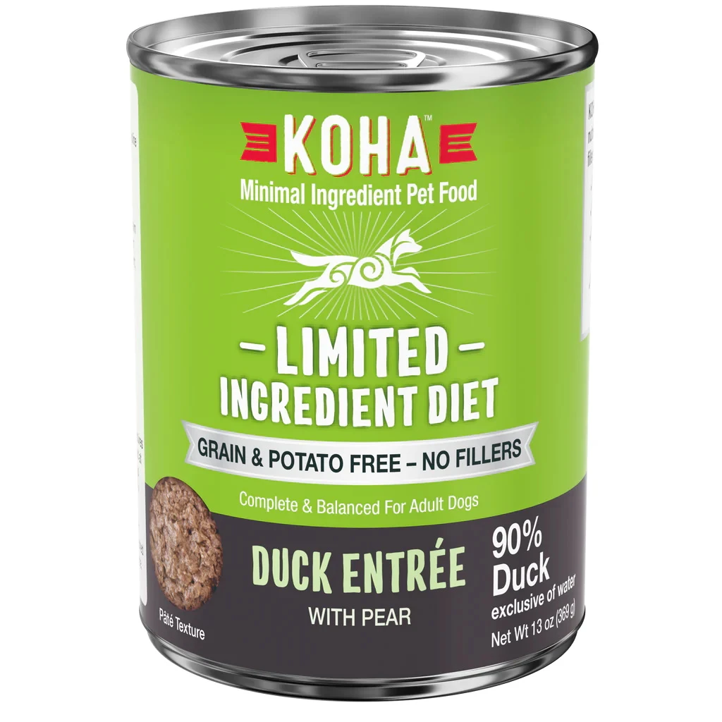 KOHA Limited Ingredient Diet Duck Entree Canned Dog Food, 13-oz, Case Of 12
