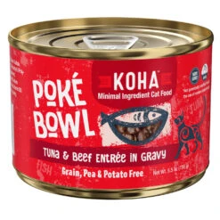 KOHA Poke Bowl Tuna & Beef Entree In Gravy Moist Cat Food, 5.5-oz, Case Of 24