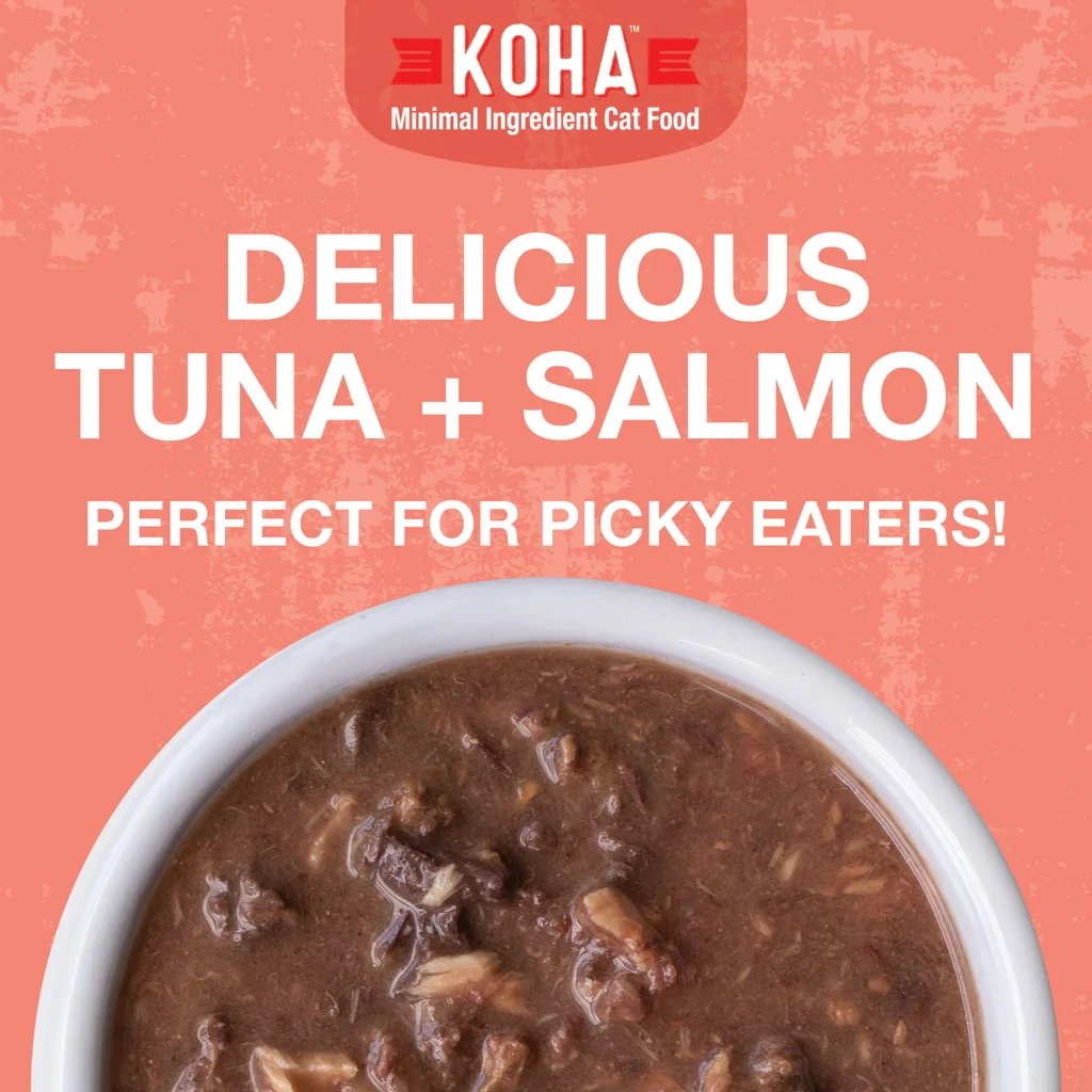 KOHA Poke Bowl Tuna & Salmon Entree In Gravy Moist Cat Food, 5.5-oz, Case Of 24 - Image 5