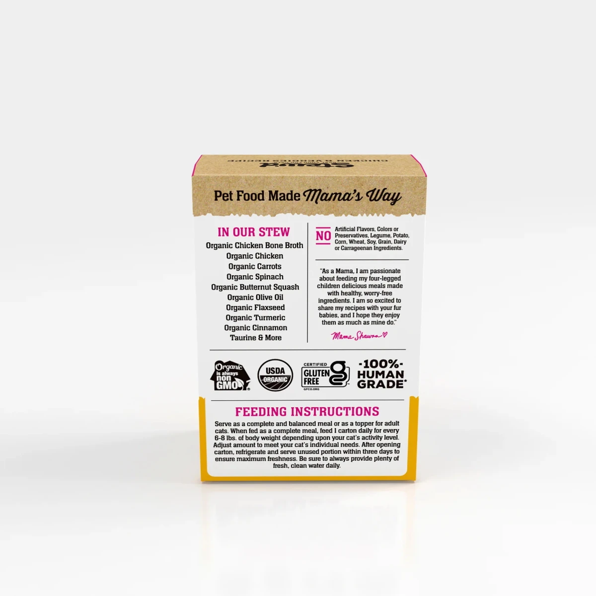 Mama Shawna Stew'd Organic Chicken & Veggies Recipe Cat Food, 5.5-oz, Case Of 12 - Image 2