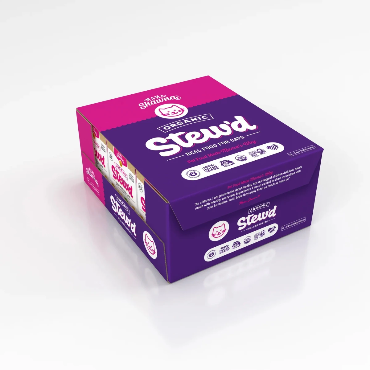 Mama Shawna Stew'd Organic Chicken & Veggies Recipe Cat Food, 5.5-oz, Case Of 12 - Image 3