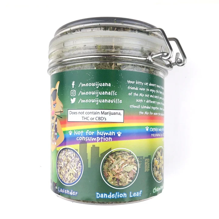 Meowijuana Catnip Pawty Mix For Cats, 60-gram Jar - Image 2