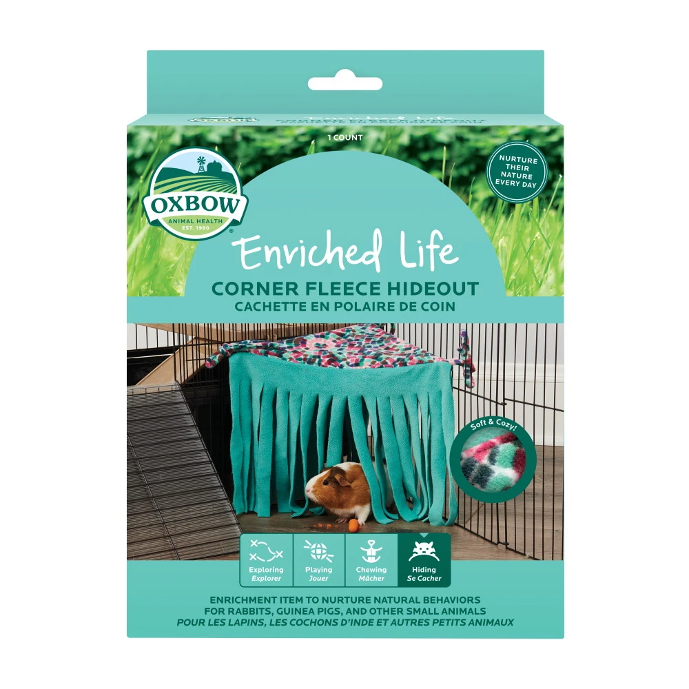 Oxbow Enriched Life Corner Fleece Small Animal Hideout