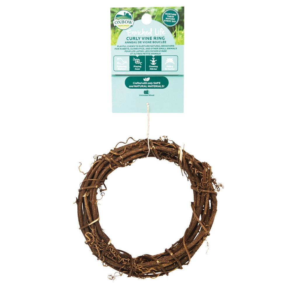Oxbow Enriched Life Curly Vine Ring Small Animal Toy, 3-Pack - Image 2