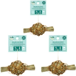 Oxbow Enriched Life Deluxe Hay Wrap Toy For Small Animals, 3-Pack