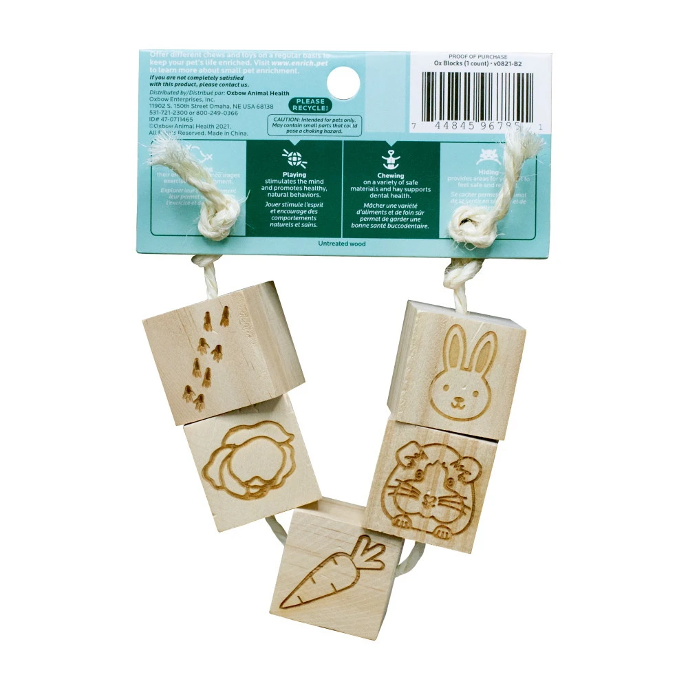 Oxbow Enriched Life Ox Blocks Small Animal Toy, 3-Pack - Image 3