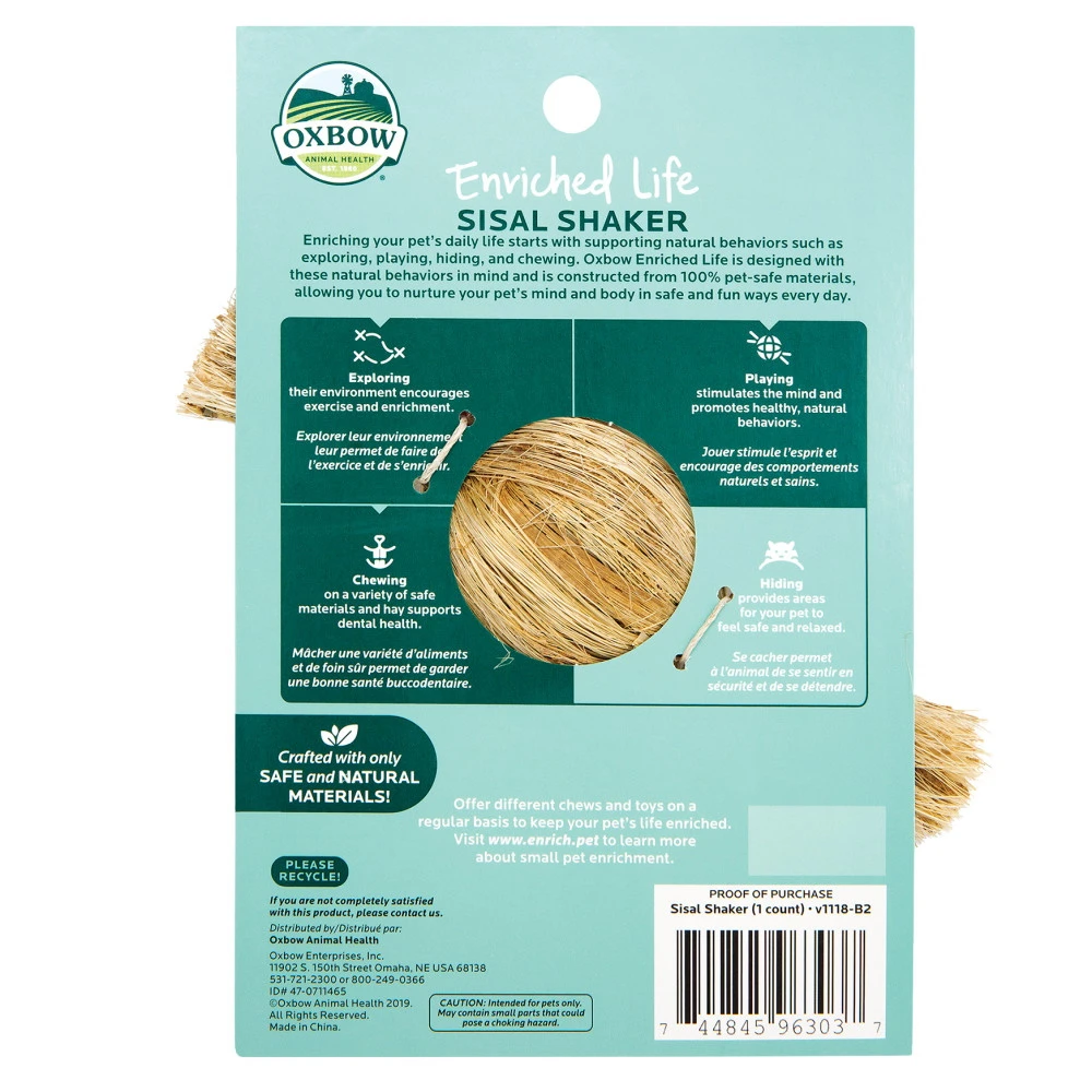 Oxbow Enriched Life Sisal Shaker Small Animal Toy, 3-Pack - Image 4