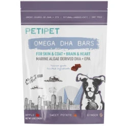 PETIPET Omega DHA Bars Skin & Coat Supplement For Dogs, 120 Bars