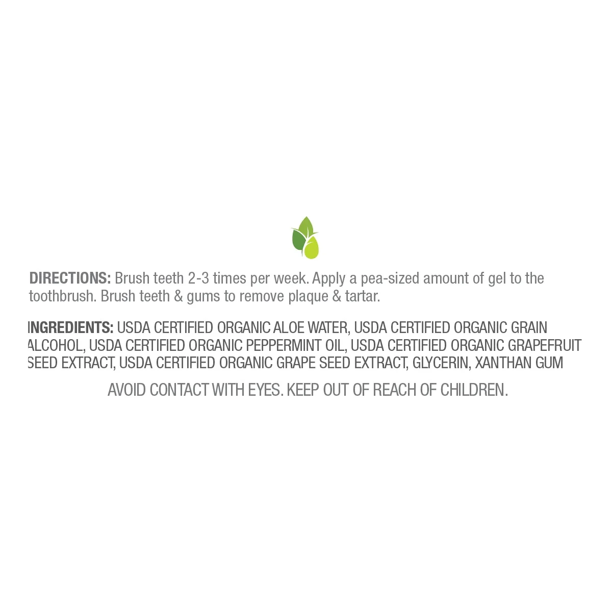 Pure And Natural Pet Organic Dental Solutions Plaque & Tartar Fighting Gel For Dogs Clean Mint, 2-oz - Image 3